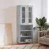 Image de vidaXL Buffet haut Gris béton 69,5x34x180 cm Bois d'ingénierie