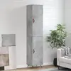 Image de vidaXL Buffet haut Gris béton 34,5x34x180 cm Bois d'ingénierie
