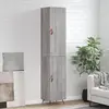 Image de vidaXL Buffet haut Sonoma gris 34,5x34x180 cm Bois d'ingénierie