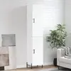 Image de vidaXL Buffet haut Blanc 34,5x34x180 cm Bois d'ingénierie
