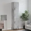 Image de vidaXL Buffet haut Gris béton 34,5x34x180 cm Bois d'ingénierie