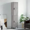 Image de vidaXL Buffet haut Sonoma gris 34,5x34x180 cm Bois d'ingénierie