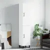 Image de vidaXL Buffet haut Blanc 34,5x34x180 cm Bois d'ingénierie