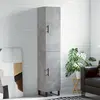 Image de vidaXL Buffet haut Gris béton 34,5x34x180 cm Bois d'ingénierie