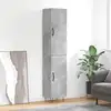 Image de vidaXL Buffet haut Gris béton 34,5x34x180 cm Bois d'ingénierie