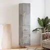Image de vidaXL Buffet haut Gris béton 34,5x34x180 cm Bois d'ingénierie