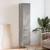 Image de vidaXL Buffet haut Sonoma gris 34,5x34x180 cm Bois d'ingénierie