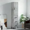 Image de vidaXL Buffet haut Gris béton 34,5x34x180 cm Bois d'ingénierie
