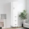 Image de vidaXL Buffet haut Blanc 34,5x34x180 cm Bois d'ingénierie