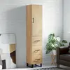Image de vidaXL Buffet haut Chêne sonoma 34,5x34x180 cm Bois d'ingénierie