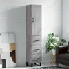 Image de vidaXL Buffet haut Sonoma gris 34,5x34x180 cm Bois d'ingénierie