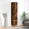 Image de vidaXL Buffet haut Chêne fumé 34,5x34x180 cm Bois d'ingénierie