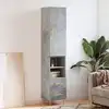 Image de vidaXL Buffet haut Gris béton 34,5x34x180 cm Bois d'ingénierie