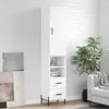 Image de vidaXL Buffet haut Blanc 34,5x34x180 cm Bois d'ingénierie