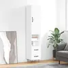 Image de vidaXL Buffet haut Blanc 34,5x34x180 cm Bois d'ingénierie