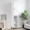 Image de vidaXL Buffet haut Blanc 34,5x34x180 cm Bois d'ingénierie
