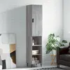 Image de vidaXL Buffet haut Sonoma gris 34,5x34x180 cm Bois d'ingénierie
