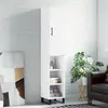 Image de vidaXL Buffet haut Blanc 34,5x34x180 cm Bois d'ingénierie