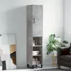 Image de vidaXL Buffet haut Gris béton 34,5x34x180 cm Bois d'ingénierie