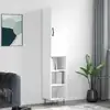 Image de vidaXL Buffet haut Blanc 34,5x34x180 cm Bois d'ingénierie
