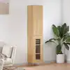 Image de vidaXL Buffet haut Chêne sonoma 34,5x34x180 cm Bois d'ingénierie