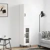 Image de vidaXL Buffet haut Blanc 34,5x34x180 cm Bois d'ingénierie