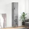 Image de vidaXL Buffet haut Gris béton 34,5x34x180 cm Bois d'ingénierie