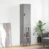 Image de vidaXL Buffet haut Sonoma gris 34,5x34x180 cm Bois d'ingénierie
