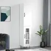 Image de vidaXL Buffet haut Blanc 34,5x34x180 cm Bois d'ingénierie