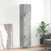 Image de vidaXL Buffet haut Gris béton 34,5x34x180 cm Bois d'ingénierie