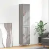Image de vidaXL Buffet haut Sonoma gris 34,5x34x180 cm Bois d'ingénierie