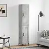 Image de vidaXL Buffet haut Gris béton 34,5x34x180 cm Bois d'ingénierie