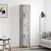 Image de vidaXL Buffet haut Gris béton 34,5x34x180 cm Bois d'ingénierie
