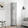 Image de vidaXL Buffet haut Gris béton 34,5x34x180 cm Bois d'ingénierie