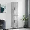 Image de vidaXL Buffet haut Gris béton 34,5x34x180 cm Bois d'ingénierie