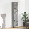 Image de vidaXL Buffet haut Sonoma gris 34,5x34x180 cm Bois d'ingénierie