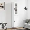 Image de vidaXL Buffet haut Blanc 34,5x34x180 cm Bois d'ingénierie