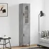 Image de vidaXL Buffet haut Gris béton 34,5x34x180 cm Bois d'ingénierie