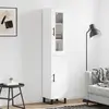 Image de vidaXL Buffet haut Blanc 34,5x34x180 cm Bois d'ingénierie