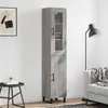 Image de vidaXL Buffet haut Sonoma gris 34,5x34x180 cm Bois d'ingénierie