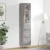 Image de vidaXL Buffet haut Sonoma gris 34,5x34x180 cm Bois d'ingénierie