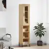 Image de vidaXL Buffet haut Chêne sonoma 34,5x34x180 cm Bois d'ingénierie