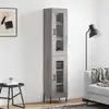 Image de vidaXL Buffet haut Sonoma gris 34,5x34x180 cm Bois d'ingénierie