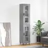 Image de vidaXL Buffet haut Gris béton 34,5x34x180 cm Bois d'ingénierie