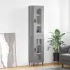 Image de vidaXL Buffet haut Sonoma gris 34,5x34x180 cm Bois d'ingénierie