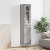 Image de vidaXL Buffet haut Sonoma gris 34,5x34x180 cm Bois d'ingénierie