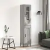 Image de vidaXL Buffet haut Sonoma gris 34,5x34x180 cm Bois d'ingénierie