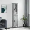 Image de vidaXL Buffet haut Gris béton 34,5x34x180 cm Bois d'ingénierie