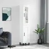 Image de vidaXL Buffet haut Blanc 34,5x34x180 cm Bois d'ingénierie
