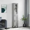 Image de vidaXL Buffet haut Sonoma gris 34,5x34x180 cm Bois d'ingénierie